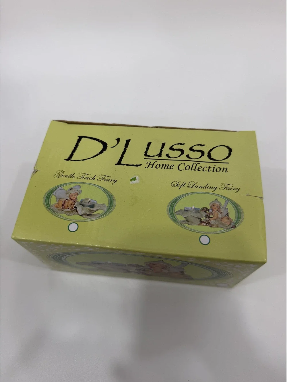 Vintage D'Lusso baby Fairy Tea light holder candle holder cottage Decor Ceramic
